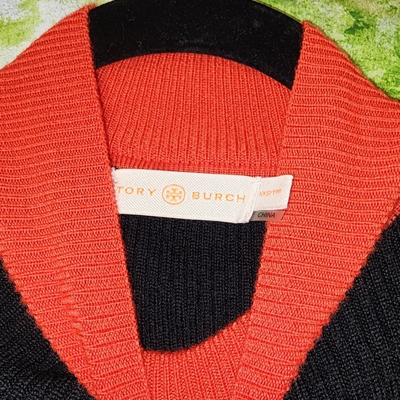 Tory Burch XXS Colorblocked Elegant Mockneck Sweater Excellent Condition - Picture 6 of 7